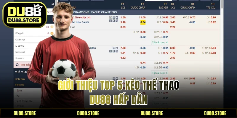 Giới thiệu top 5 kèo thể thao DU88 hấp dẫn