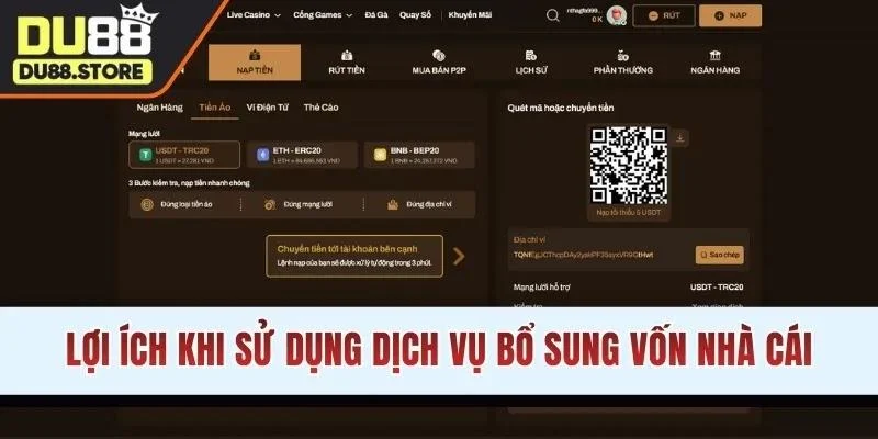 Lợi ích khi sử dụng dịch vụ bổ sung vốn nhà cái