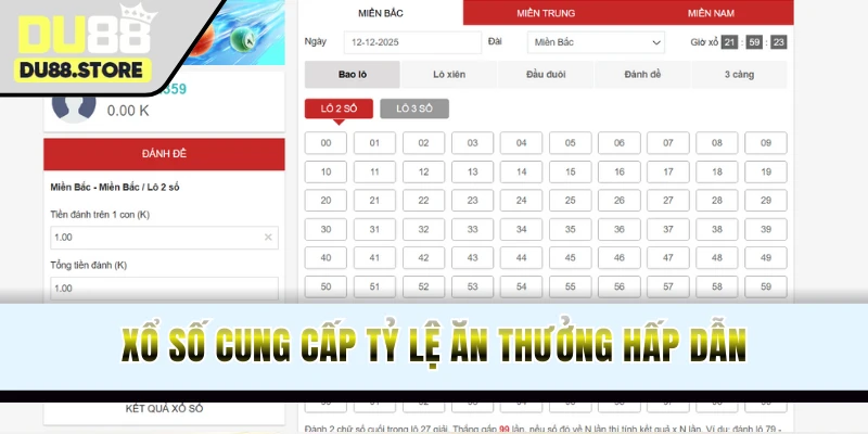 Tỷ lệ trả thưởng lô đề trực tuyến cao